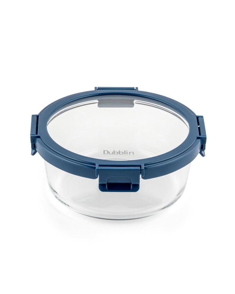 DUBBLIN Keep In Glass Borosilicate Glass Container 970ml - Round, Clear | Oven, Freezer & Microwave Safe Storage Solution (1 Piece) - Image 5
