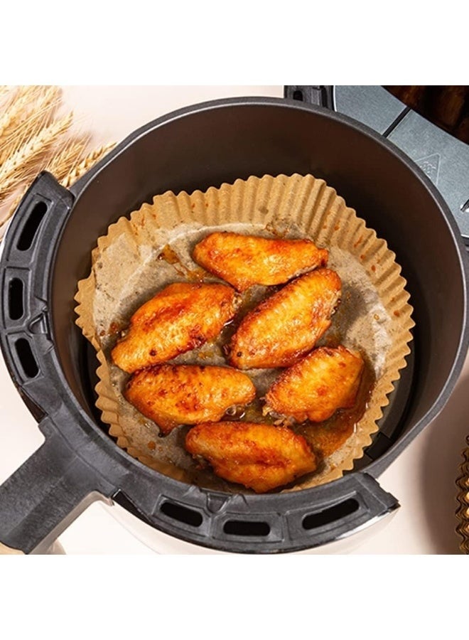 Happy Home Non-Stick Disposable Air Fryer Liners, Heat Resistant Parchment Paper for Baking, Roasting, Steaming, and Microwave, 100 Pack (Round 7.9 Inch, 20cm) - Image 3