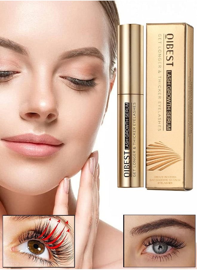 QiBest - Advanced Eyelash Growth Serum Fuller and Longer Looking Eyelashes Lash Enhancing Serum for Natural Lashes or Lash Extensions Natural Lash Serum - Image 1