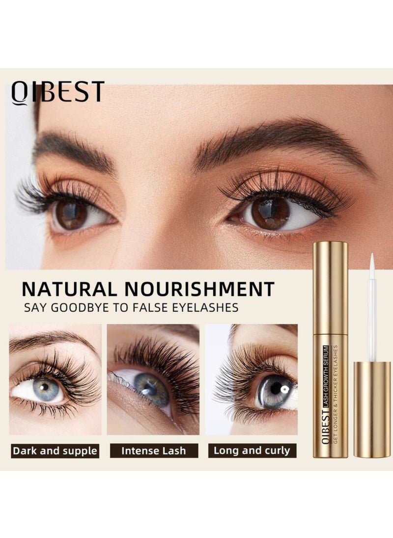 QiBest - Advanced Eyelash Growth Serum Fuller and Longer Looking Eyelashes Lash Enhancing Serum for Natural Lashes or Lash Extensions Natural Lash Serum - Image 1