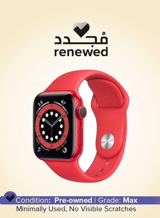 Apple Renewed - Watch Series 6 44mm GPS Red Aluminium Case With Sport Band Red - Image 1