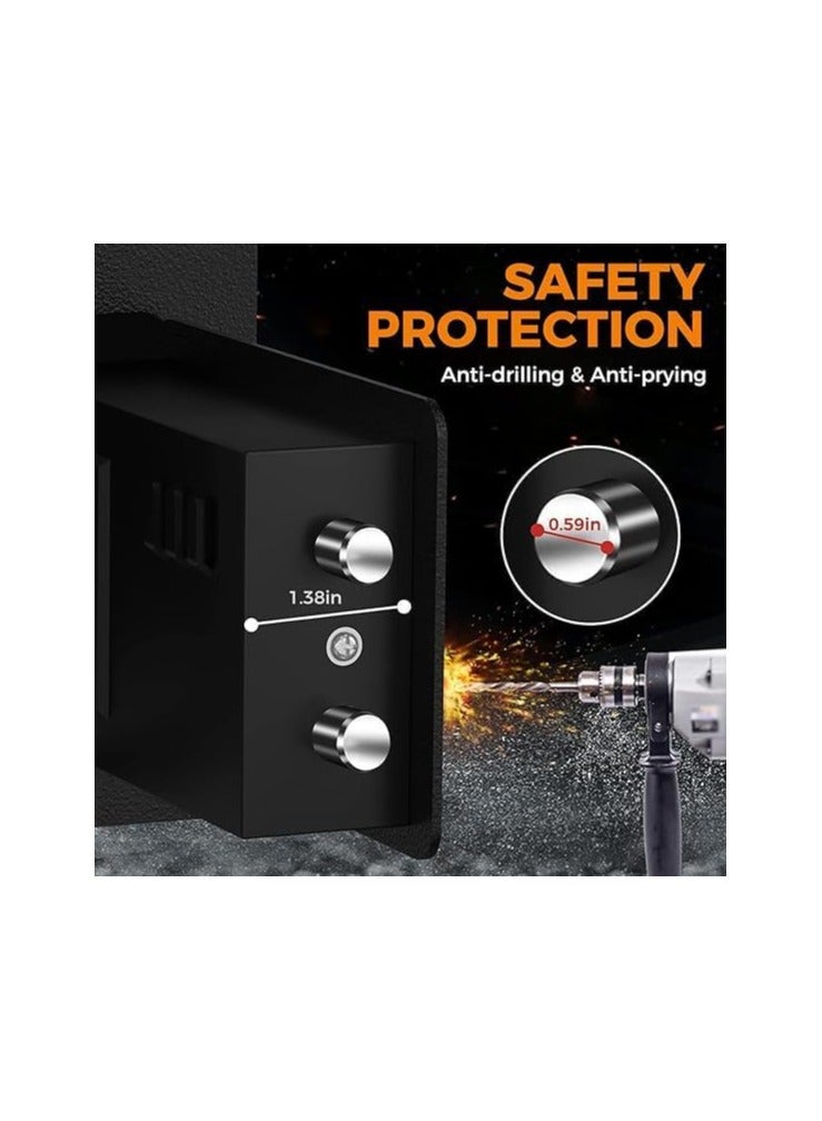 بونكا خزنة أمان وقفل مع لوحة مفاتيح إلكترونية لون اسود من بونكا - Image 3