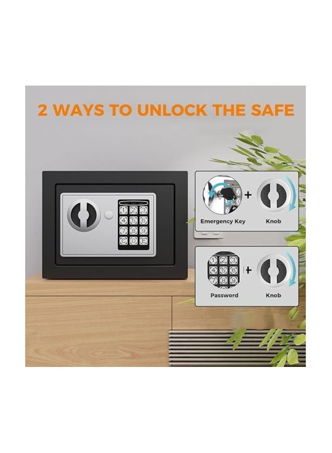 بونكا خزنة أمان وقفل مع لوحة مفاتيح إلكترونية لون اسود من بونكا - Image 5