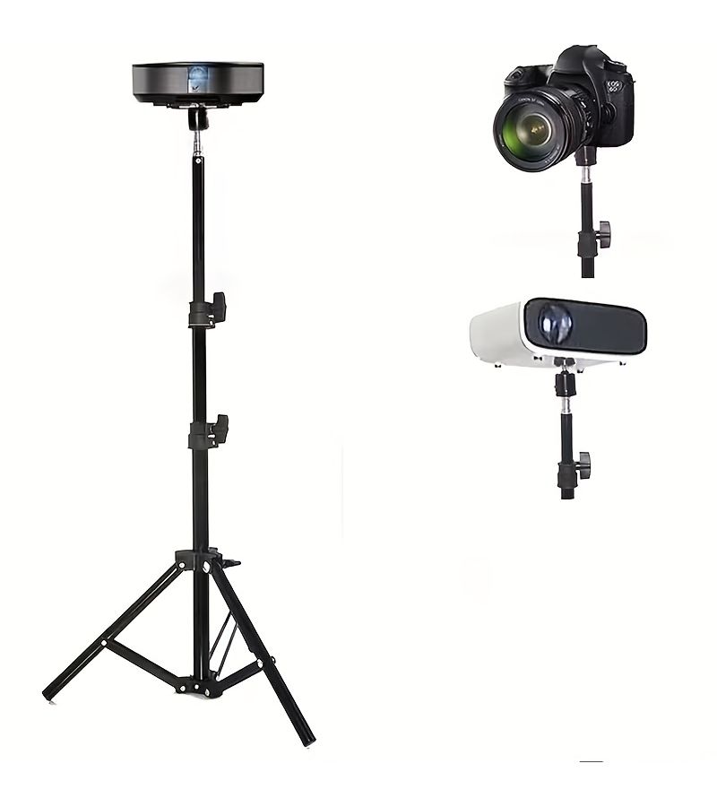 Adjustable Projector Tripod Stand 110cm Carbon Steel Ground Mount - Image 2