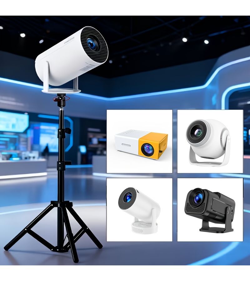 Adjustable Projector Tripod Stand 110cm Carbon Steel Ground Mount - Image 1
