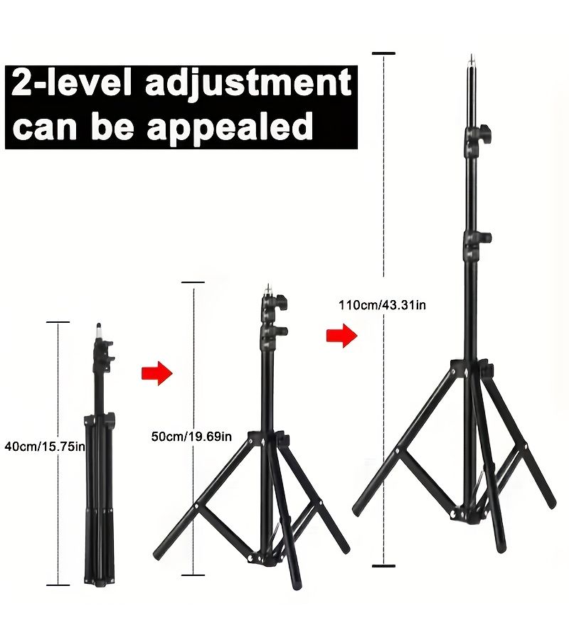 Adjustable Projector Tripod Stand 110cm Carbon Steel Ground Mount - Image 3