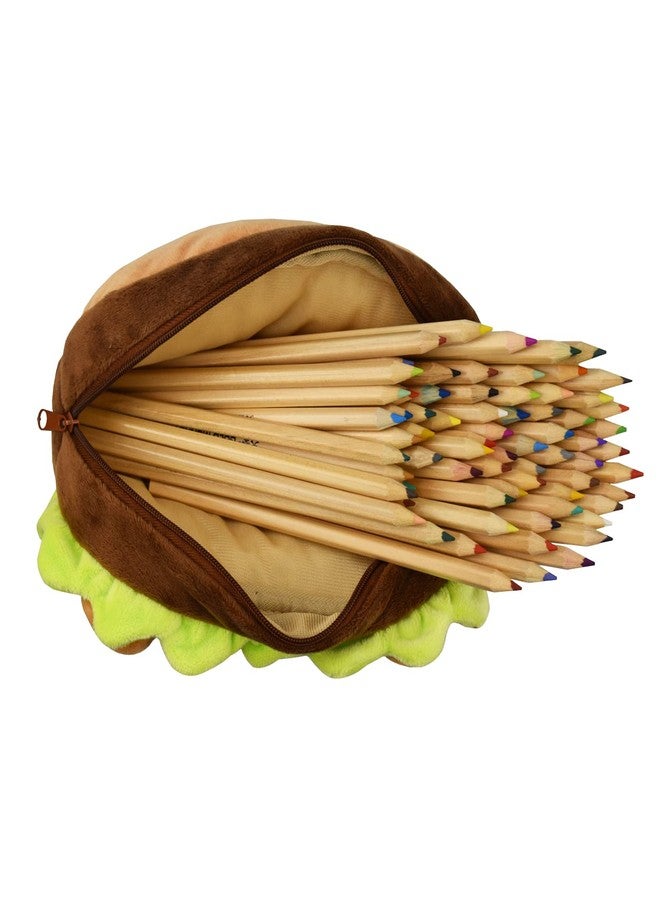 enyuwlcm Plush Animal Stationery Cartoon Cute Dog Pencil Case for Women and Cosmetic Bag for Purse 1 Pack Brown - Image 5