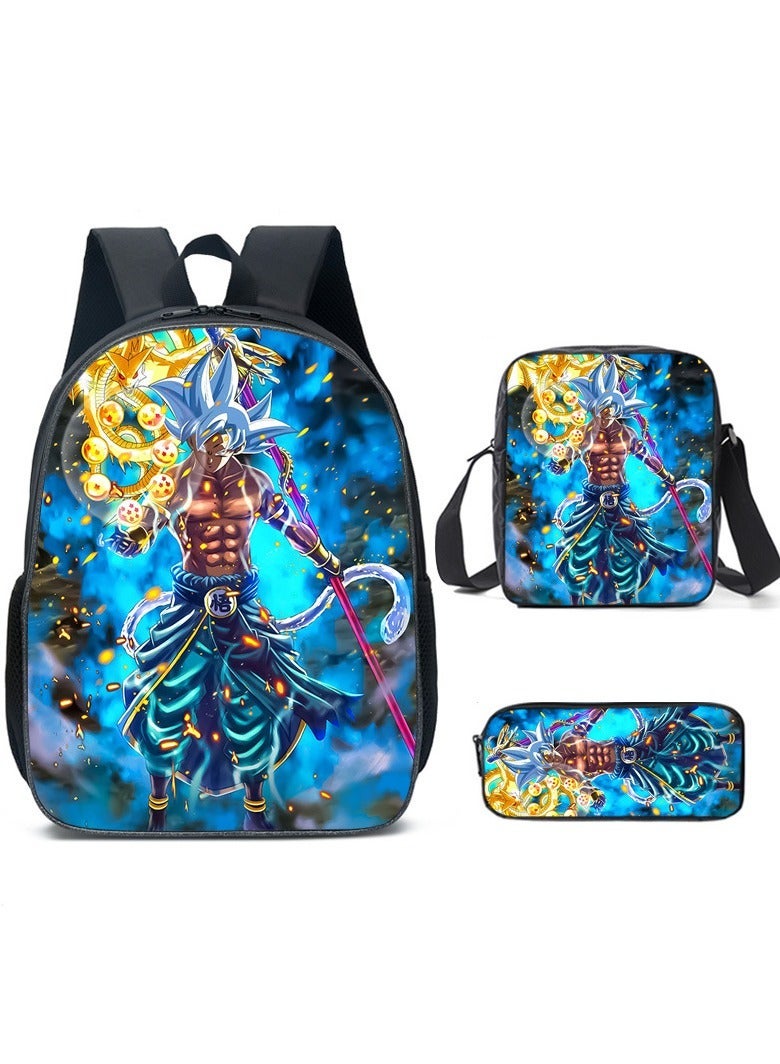 Dragon Ball New Three-piece Children's Backpack Backpack 42*15*30cm