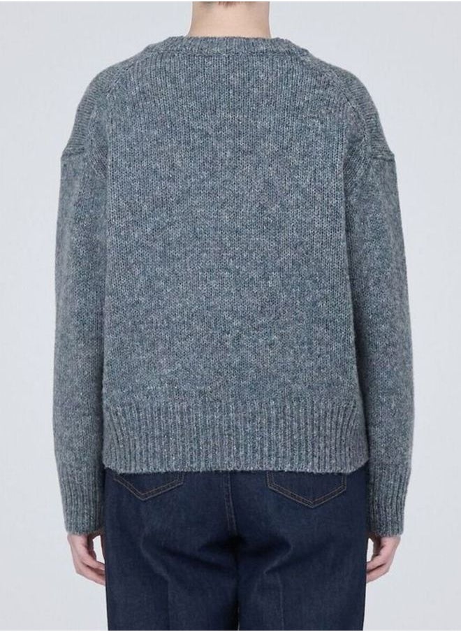 MUJI Wool Yak Blend Nep Yarn V Neck Sweater  - Image 4