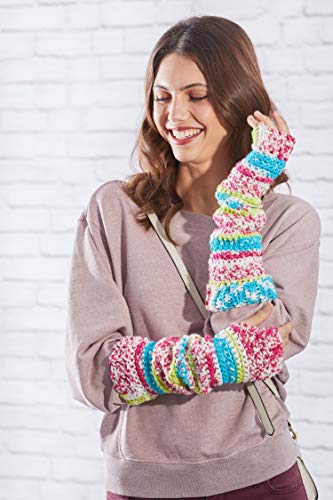 RED HEART Super Saver Yarn, 5 ounces, Bright Stripe (pack 3) - Image 5
