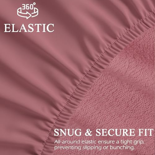 Trance Cotton Feel Terry Ultra Soft Waterproof Mattress Protector | Breathable - Hypoallergenic Mattresses Cover (78x78 inch | 6.5x6.5 feet, Pink - Pack of 1) - Image 4
