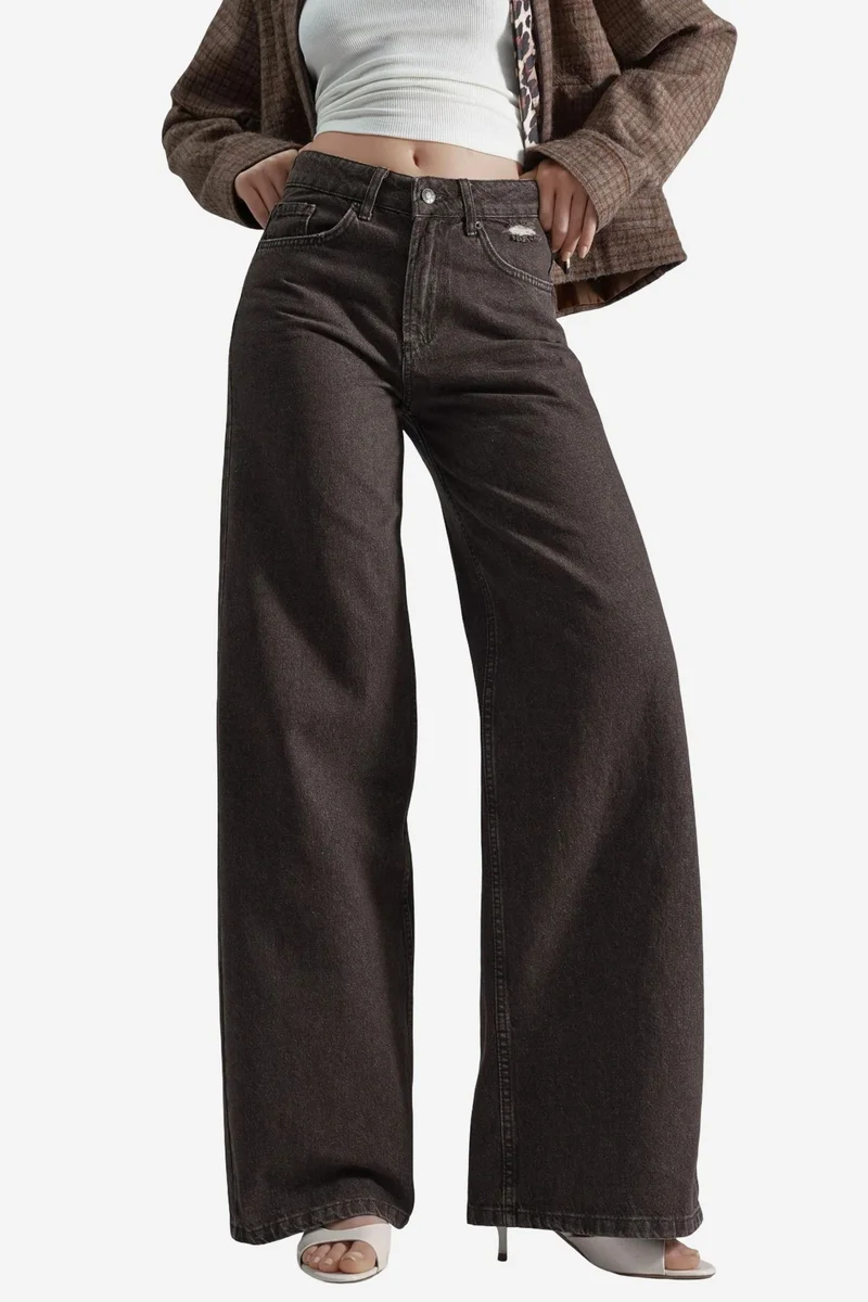 Hiccup 90's High Waist Wide Leg Denim Jeans