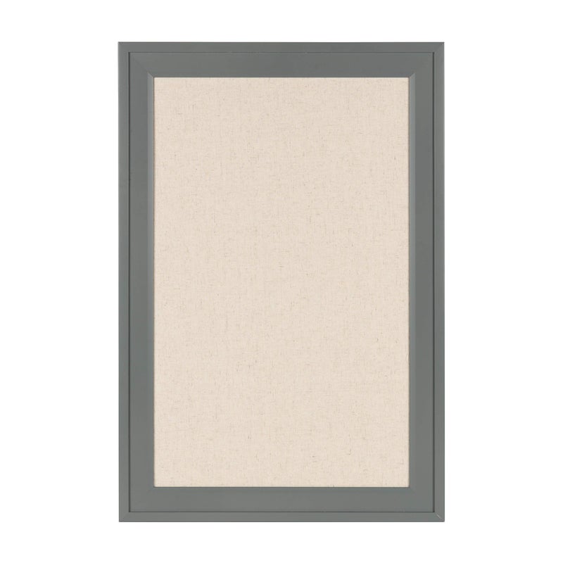 DesignOvation Bosc Framed Linen Fabric Pinboard 185x275 Gray
