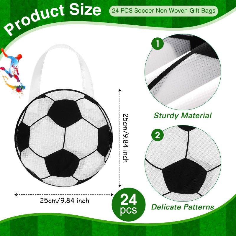 Aoriher 194 Pcs Soccer Party Favors Set - Silicone Charm Bracelets, Mini Soccer Bouncy Balls, Toy Keychains, Non Woven Gift Goodie Bags, Sticker Eraser for Sports Party Supplies - Image 4