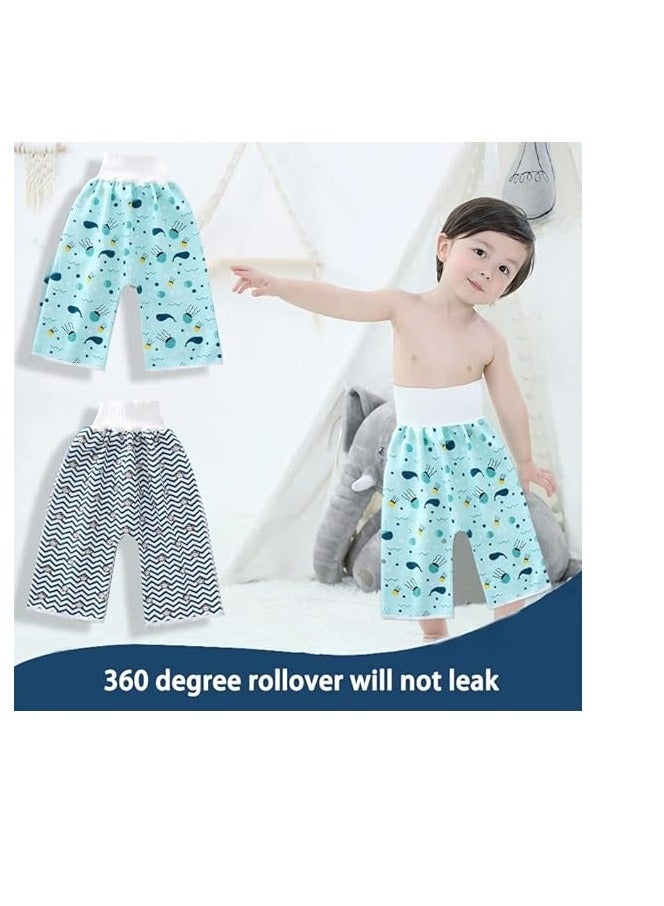 Toddler Training Waterproof Diaper Pants For Babies, Unisex, For Baby Girls And Boys, Blue,Washable Diapers - Image 5
