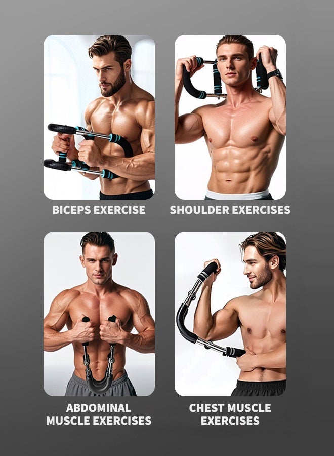 Generic Twister Arm Trainer, Whole-Body Twister Arm Exerciser, Adjustable Chest Expander with Leather Protection, Non-Slip Chest Workout Equipment, Arm Trainer for Home, Office & Travel, Thigh Master Trainer, Detachable Power Twister, Detachable Portable Fitness Equipment  - Image 4