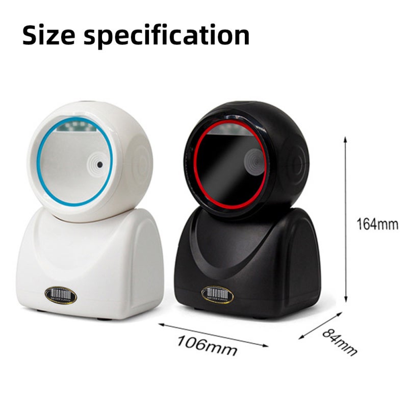 Barcode Scanner: 1D/2D/QR Strong Decoding Capacity - Hands-Free Desktop Design USB Wired Qr Code Scanner for Supermarkets, Retail Stores, Warehouses & More - Image 4