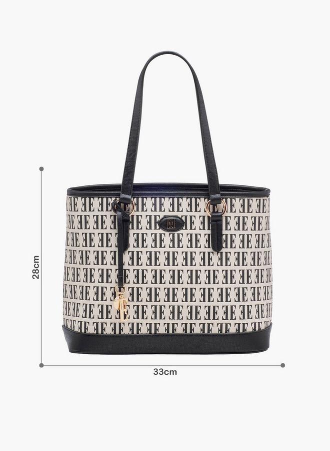 ايل حقيبة يد بطبعة شعار بمقبض مزدوج - Image 2