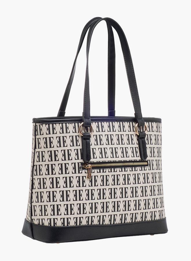 ايل حقيبة يد بطبعة شعار بمقبض مزدوج - Image 4