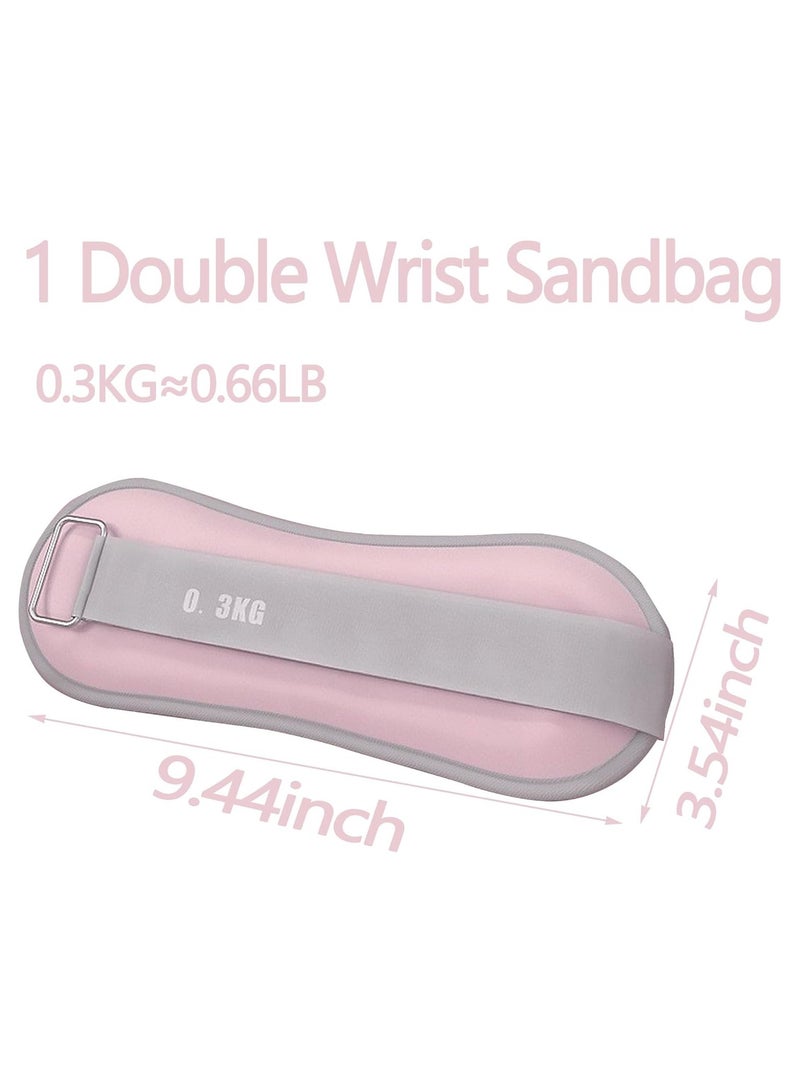 1Pair（0.3KG ） Exercise sandbags for men and women for hand and ankle weights, wrist weights, yoga, walking, aerobics, dance practice and other fitness exercises - Image 2