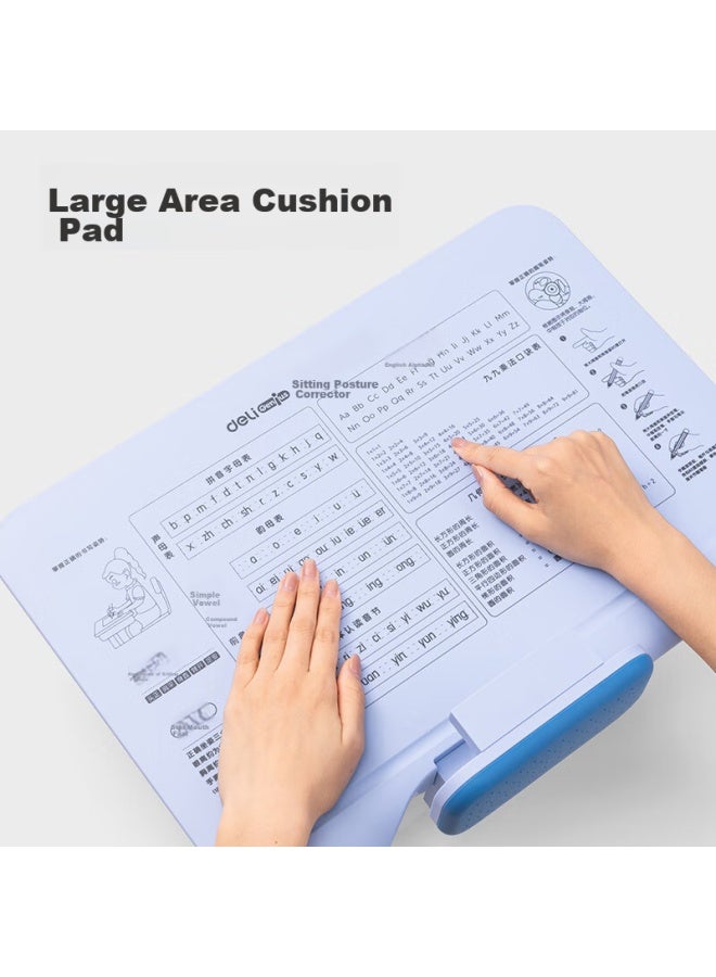 Deli Posture Corrector For Students, Writing And Homework, Children's Posture Correction, Anti-lowering Head And Hunchback, Desk Writing Support, No Installation Required, Gift, Blue - Image 3