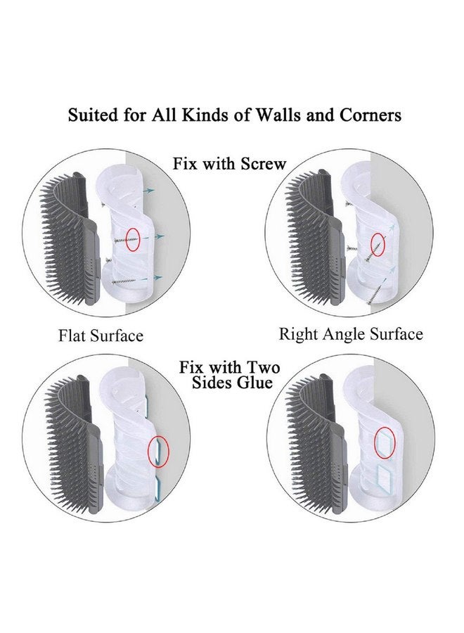 Kingtree Cat Self Groomer Wall Corner Brush with Catnip, 2 Pack Softer Cat Corner Scratcher Self Grooming Massage Combs for Long Short Fur Cats Kitten - Image 5