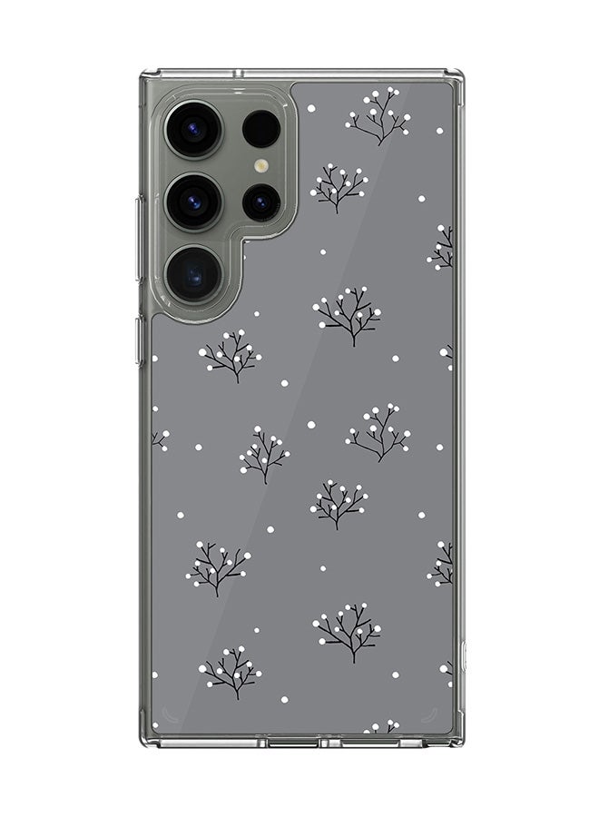 Stylizedd Classic Clear Case for Samsung Galaxy S24 Ultra , Hybrid Soft Case Flexible Edges TPU PC Gel Thin Transparent Cover - Winter Splinter Full Print - Image 1