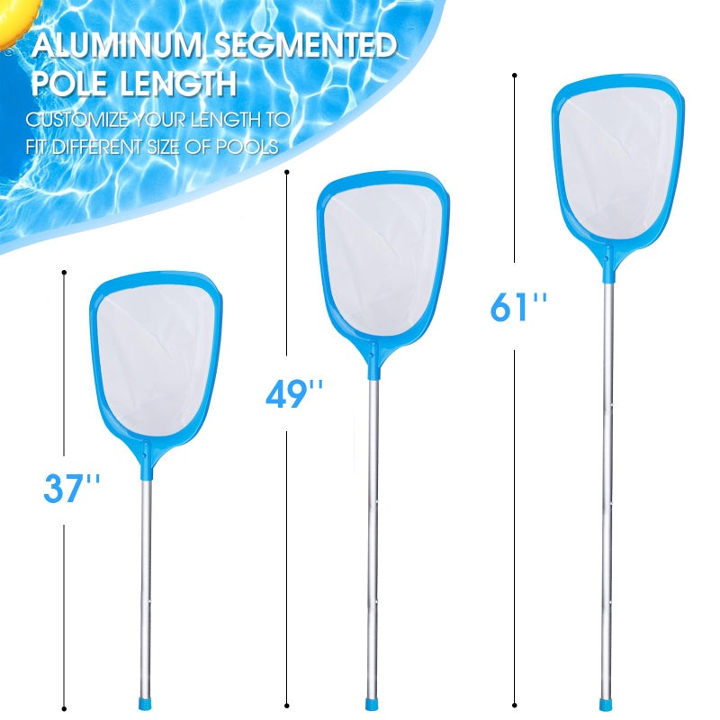 TidyMister Hot Tub Skimmer Spa Net with 5ft Aluminum Pole Ultra Fine Mesh Net Handy Leaf Skimmer for Small Above Ground Pools Pick Up Fine Debris Lightweight Net - Image 5