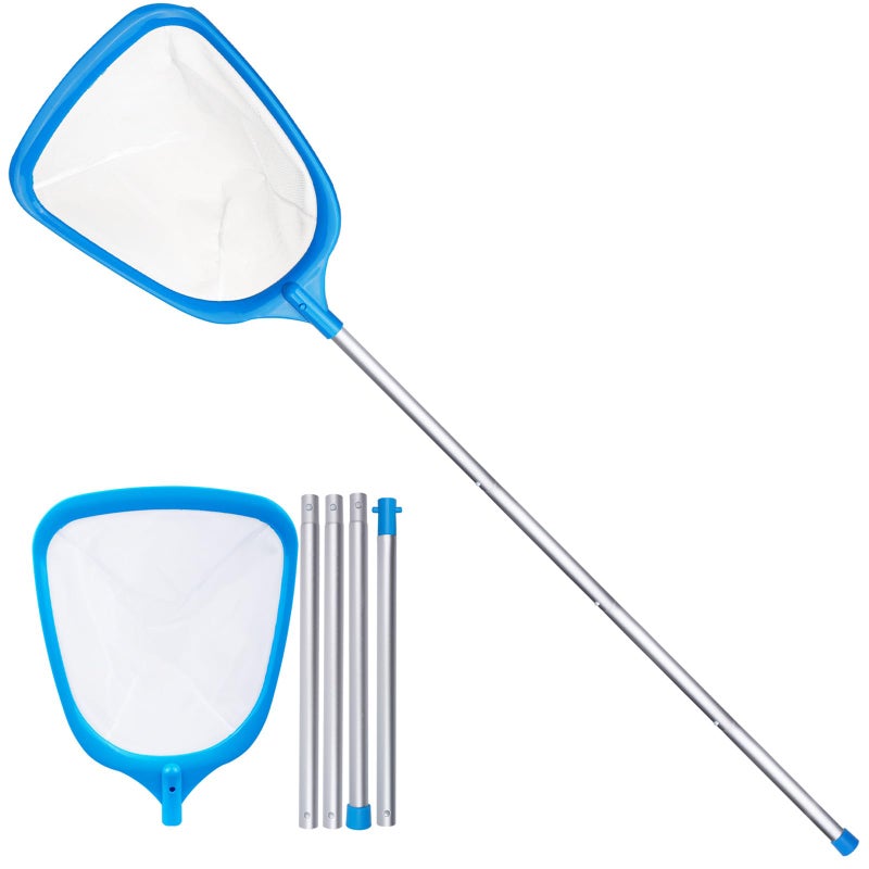 TidyMister Hot Tub Skimmer Spa Net with 5ft Aluminum Pole Ultra Fine Mesh Net Handy Leaf Skimmer for Small Above Ground Pools Pick Up Fine Debris Lightweight Net - Image 1