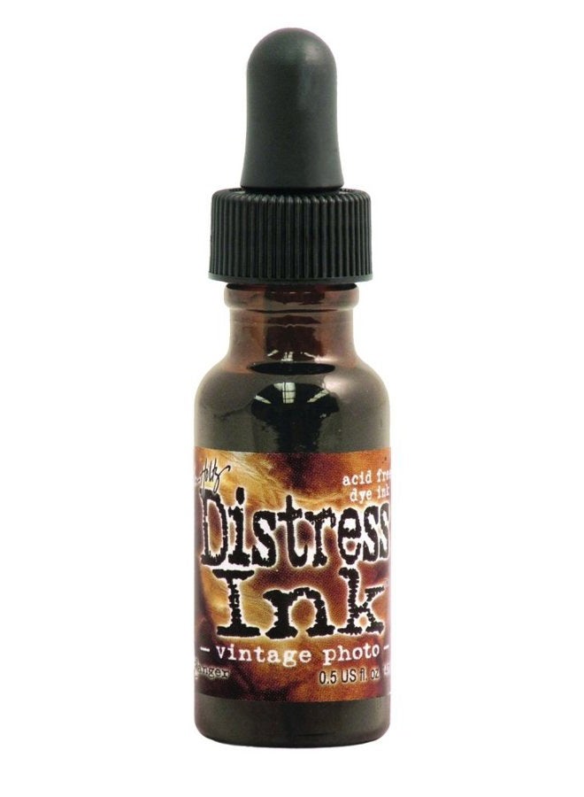 Ranger Tim Holtz Distress Re-Inker Vintage Photo Artists Ink, Pack of 1, Brown 