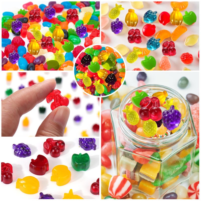 Mity rain 5pcs Fruit Snack Molds Silicone Bpa Free, Gummy Candy Molds Chocolate Molds With 5pcs Dropper For Kids, Including Mini Pineapple, Banana, Cherry, Apple, Grape Shape - Image 3