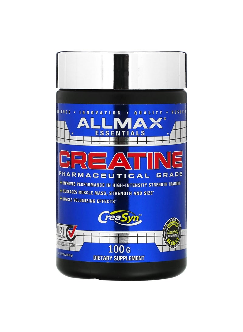 Allmax Creatine, Pharmaceutical Grade, Unflavored, 3.53 oz (100 g)