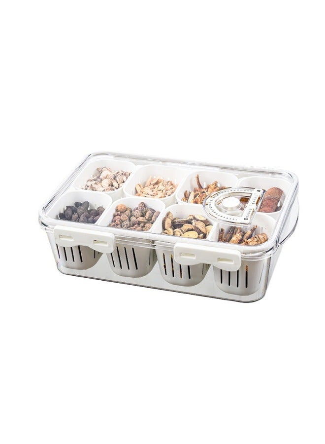 THUNDER Divided Storage Box Plastic Transparent Nordic Kitchen Seasoning Box Multifunctional Refrigerator Drain Storage Box - Image 5