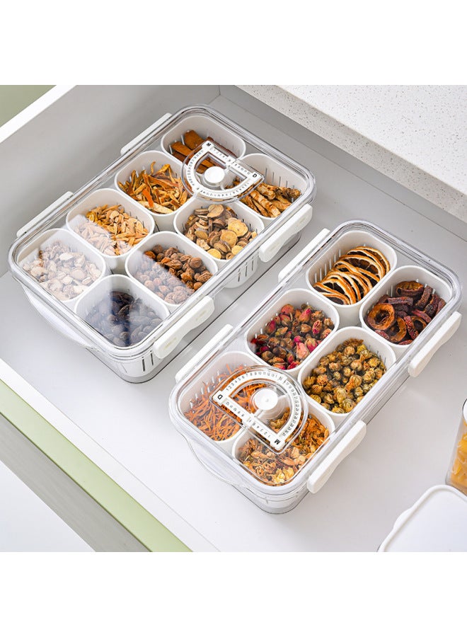 THUNDER Divided Storage Box Plastic Transparent Nordic Kitchen Seasoning Box Multifunctional Refrigerator Drain Storage Box - Image 2