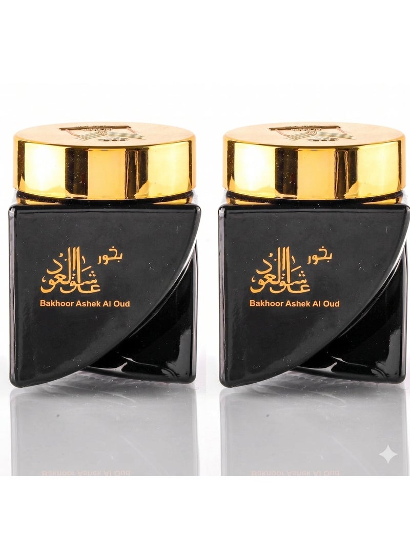 الماس طقم بخور عاشق العود الفاخر - قطعتين (2 × 30 جرام) - Image 1