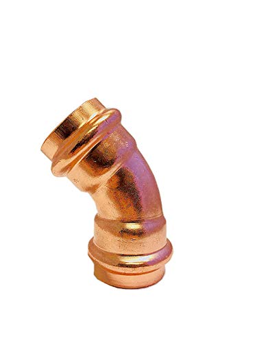 Libra Supply 34 inch Press Copper 45 degree Elbow Press x Press Pack of 10 pcs Click in for more size options 34 34inch copper pipe fitting plumbing supply
