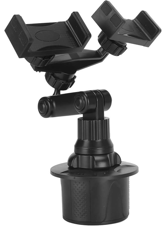 Green Tiger Dual Phone Holder for Car Cup Holder, Universal Car Phone Mount, Rotatable Car Cup Holder Expander, Adjustable Cell Phone Cup Mount Fits 2 Phone, Base Phone Holder - Image 1