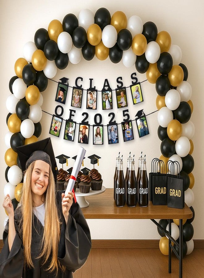 لافتة صور تخرج PartyHooman "دفعة 2025" - صورة مقاس 4 × 6 بوصة (أسود) - Image 5