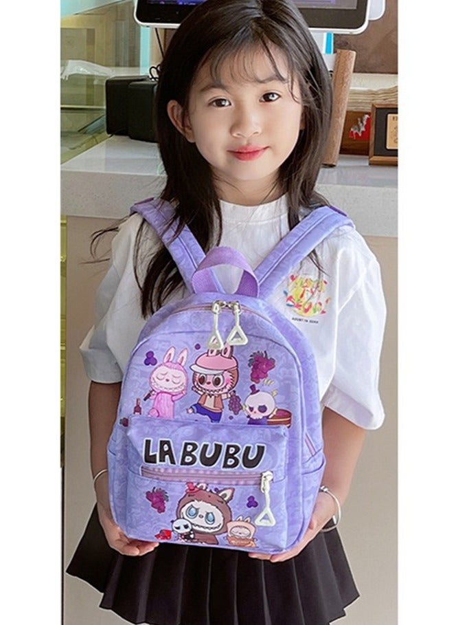 لابوبو حقيبة أطفال حقيبة ظهر للأطفال الصغار حقيبة ظهر مدرسية للأطفال حقيبة كتب خفيفة الوزن للفتيات من عمر سنتين فما فوق لون أرجواني - Image 2