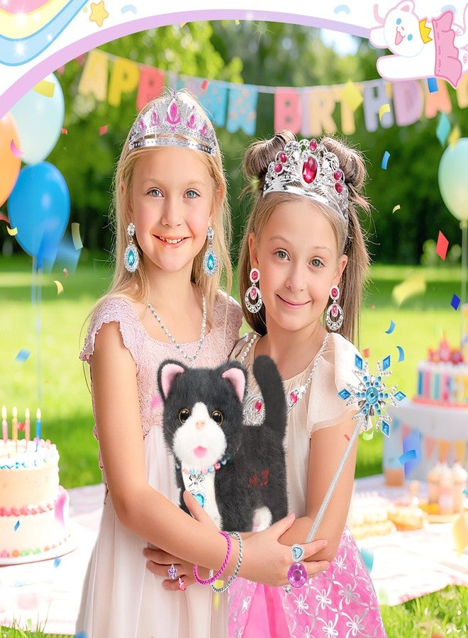 Tagitary Plush Cat Toy Can Repeats What You Say,Stuffed Interactive Cat Talking Musical Toys with Princess Pretend Jewelry Toy, Kids Dress Up Play Set Christmas Birthday Gift Party Favors for Toddlers - Image 5