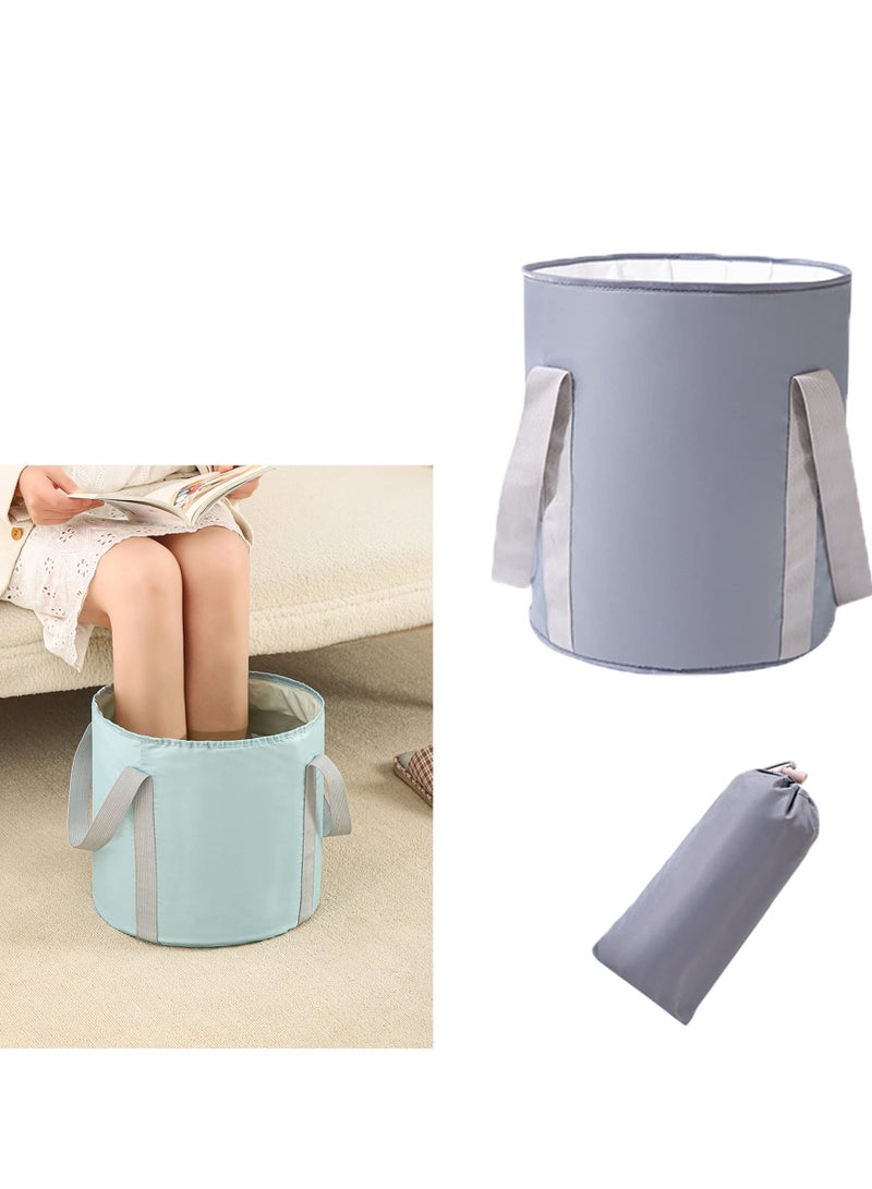 حوض استحمام للقدمين قابل للطي، دلو نقع للقدمين، حوض استحمام محمول قابل للطي، حوض استحمام للقدمين للسفر، حوض باديكير منزلي، للتخييم في الهواء الطلق، حاوية للصيد والمشي لمسافات طويلة، مقاسين - Image 1