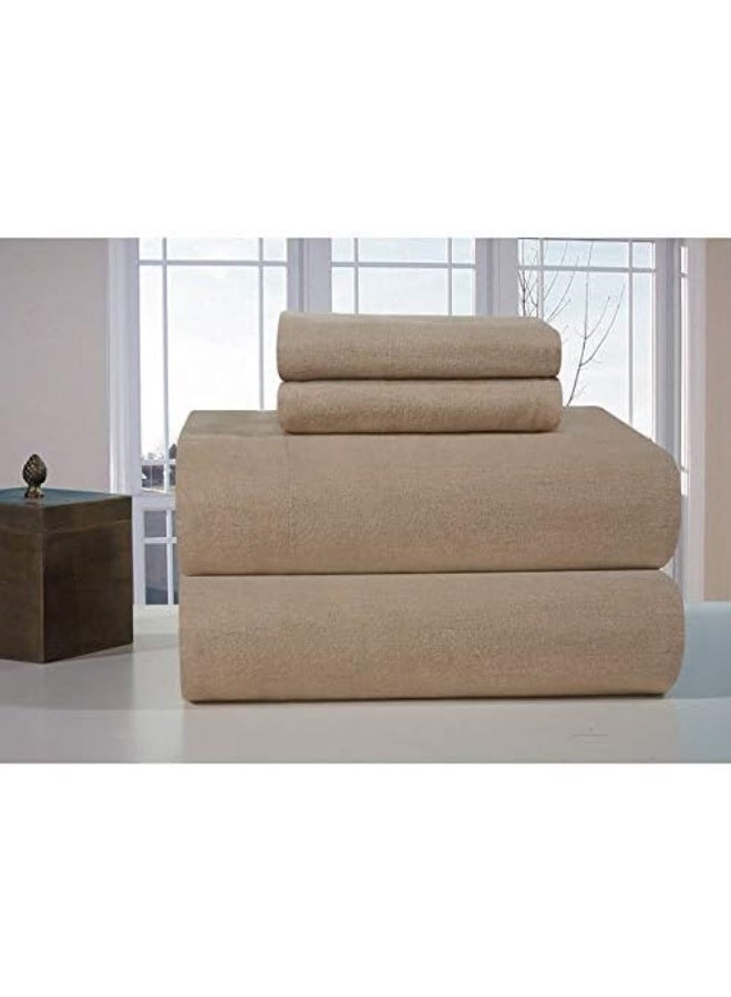Pointehaven Heavy Weight Flannel Cotton Sheet Set, Full, Blue - Image 5