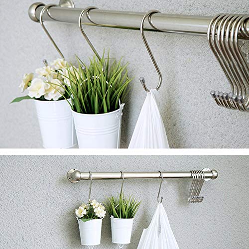 Aubcee 20 Pack 3.5" Hooks S Shaped Hanging Hooks Stainless Steel Metal Hangers Hanging Hooks Kitchen,Closet,Bathroom,Work Shop,Garden,Outdoor etc. - Image 4