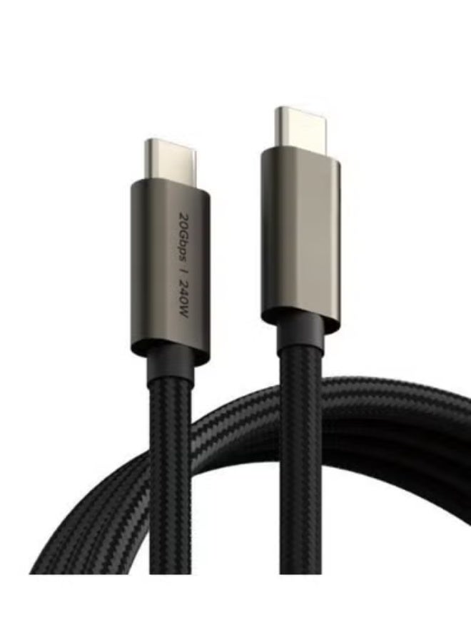 USB-C to USB-C Cable 3.2 Gen 2x2 – 2M, 240W Fast Charging, 20Gbps Data Transfer, High-Speed Charger Cord for Laptops, Tablets, and Smartphones - Image 1