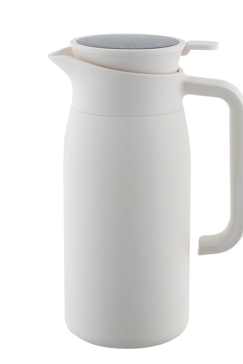 Alsaif Gallery Rana Al Saif Gallery Thermos, 1.5L, Stainless Steel Inner Carrier, Stainless Steel Outer Body, Touch Screen - White - Image 2