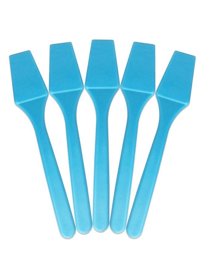 pana Brand Cosmetic Make Up Disposable Plastic 2.5Inch Spatulas Skin Care Facial Cream Mask Spatula (100 Pieces in a Container) (BLUE) - Image 3