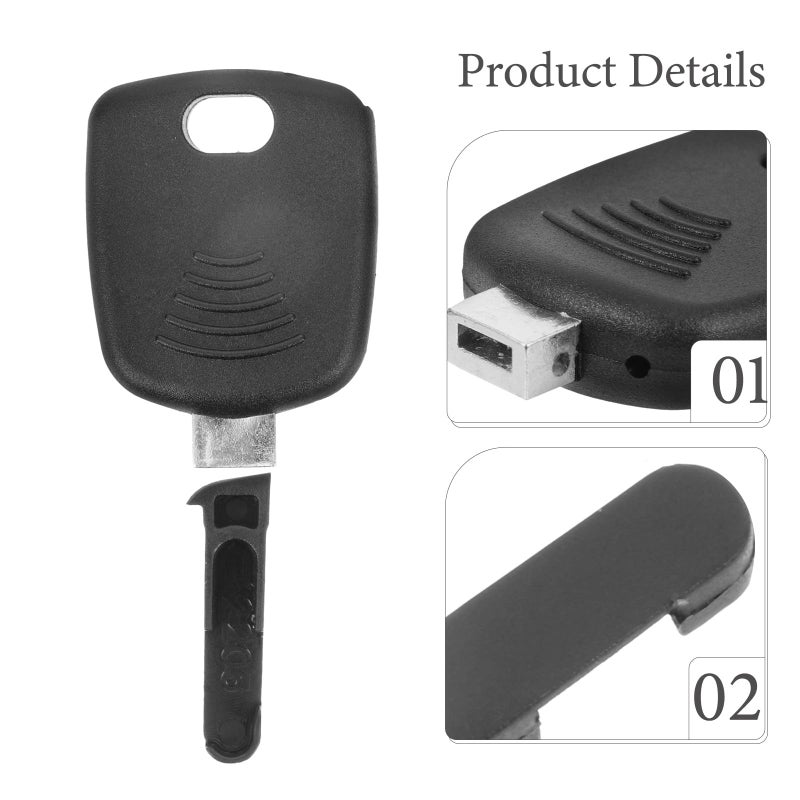 Car Key Fob Cover Protector Case with Chip Slot Anti Theft Shell Black - Image 4