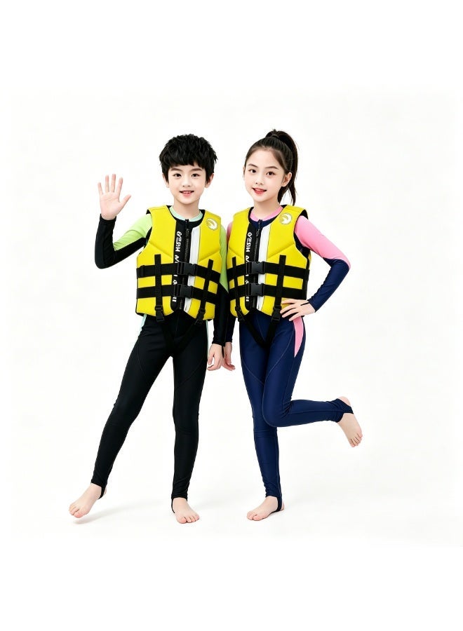 Hisea Children's Water Sports Vest Life Jacket Yellow - Image 2