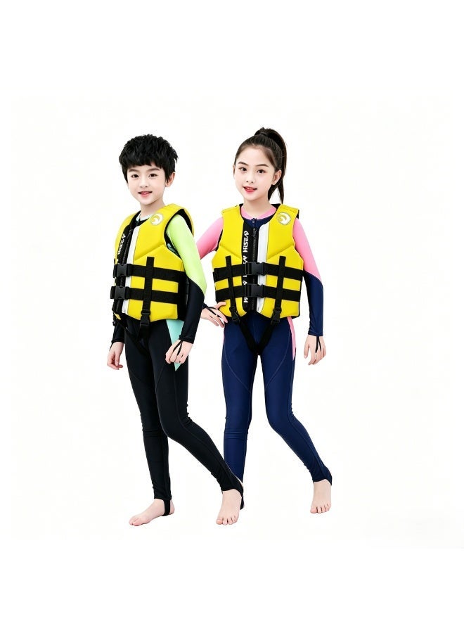 Hisea Children's Water Sports Vest Life Jacket Yellow - Image 1