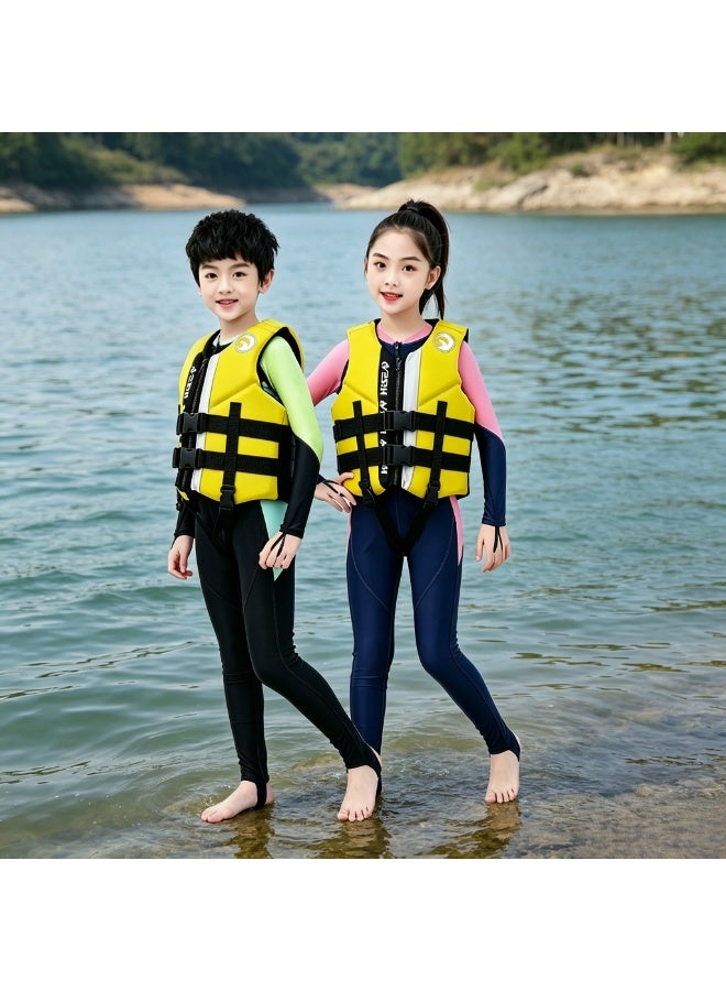 Hisea Children's Water Sports Vest Life Jacket Yellow - Image 4